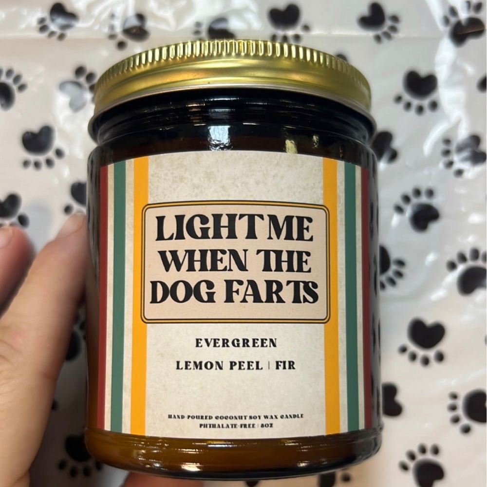 Light Me When the Dog Farts Candle